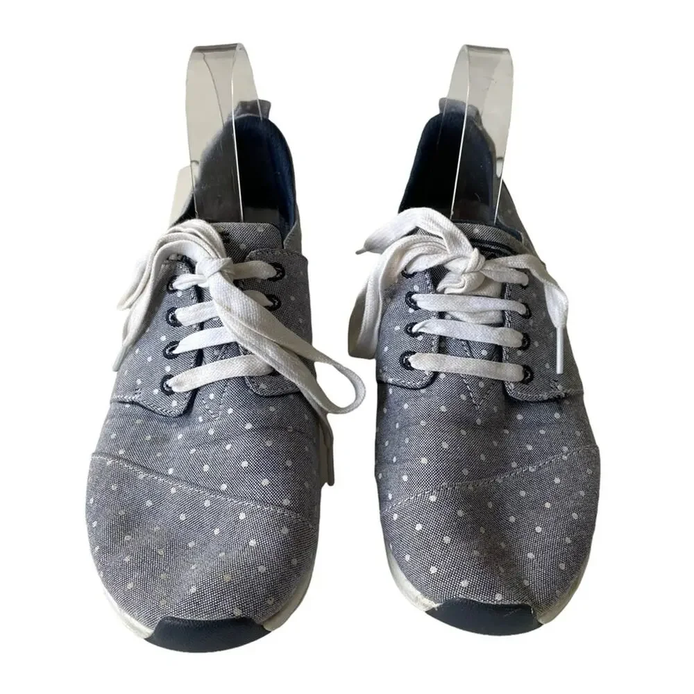 Bobs Sketchers Phresh Fashion Sneaker Polka Dot Blue Navy 9 GUC